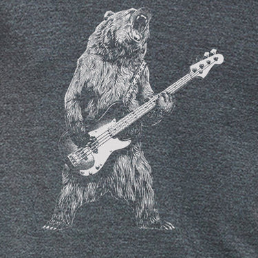 Bear playing the bass guitar t-shirt.